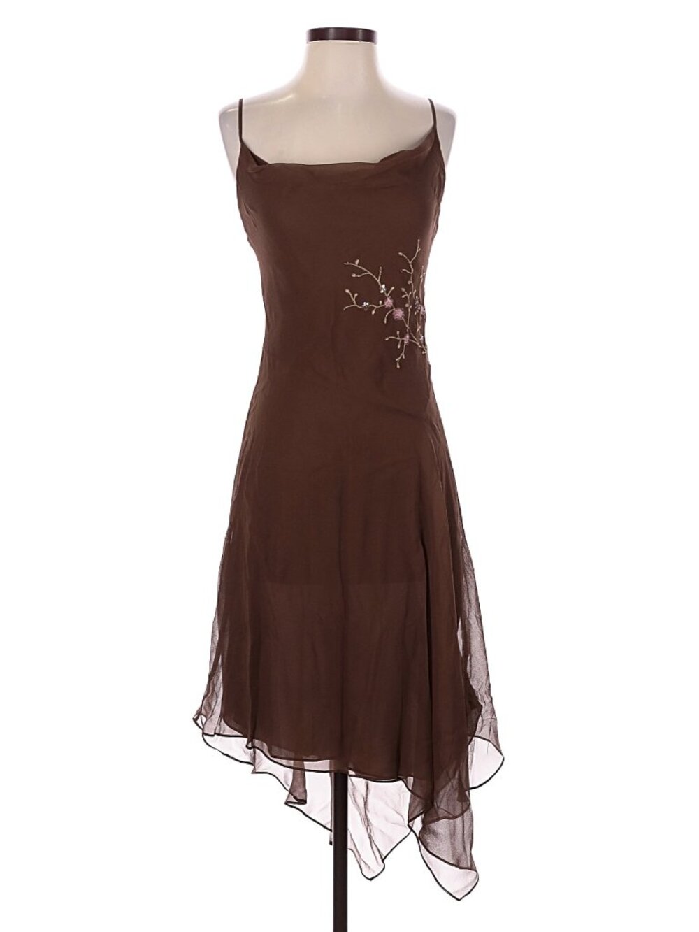 Silk Embroidered Sequin Slip Dress Y2K VINTAGE FAIRYCORE BOHO RARE